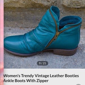 Leather booties
